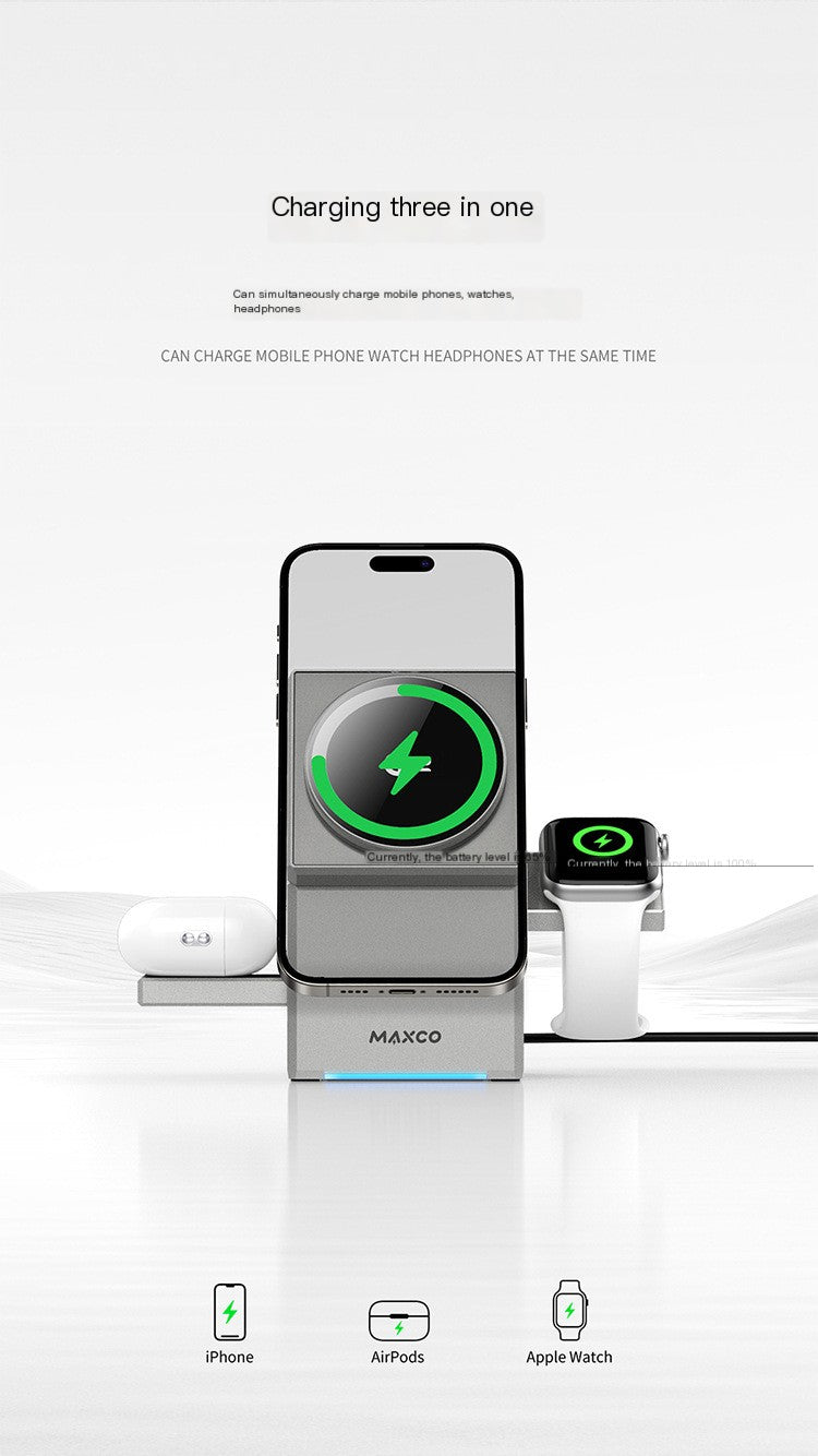 Fast Charging Wireless Charger for Watch & Earphones (One)