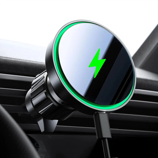LISEN for Magsafe Car Mount Charger Wireless 15W Car Charger for iPhone [15W Pro] Magnetic Car Phone Holder Mount Wireless Fast Charging for Magsafe Charger Fits iPhone 15 14 13 with Car Charger