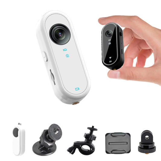 MraQIJntel Mini Action Camera Hidden Camera Small Camera Mini Camera Pocket Camera Motorcycle Camera POV Camera Body Cam Tiny Camera Helmet Camera Mini Keychain Camera with Accessory